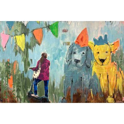 Festivitas, 120x80 maleri