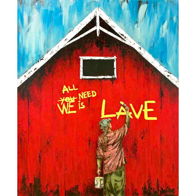 Hovedbilde All we need is LÅVE, 120x100 maleri