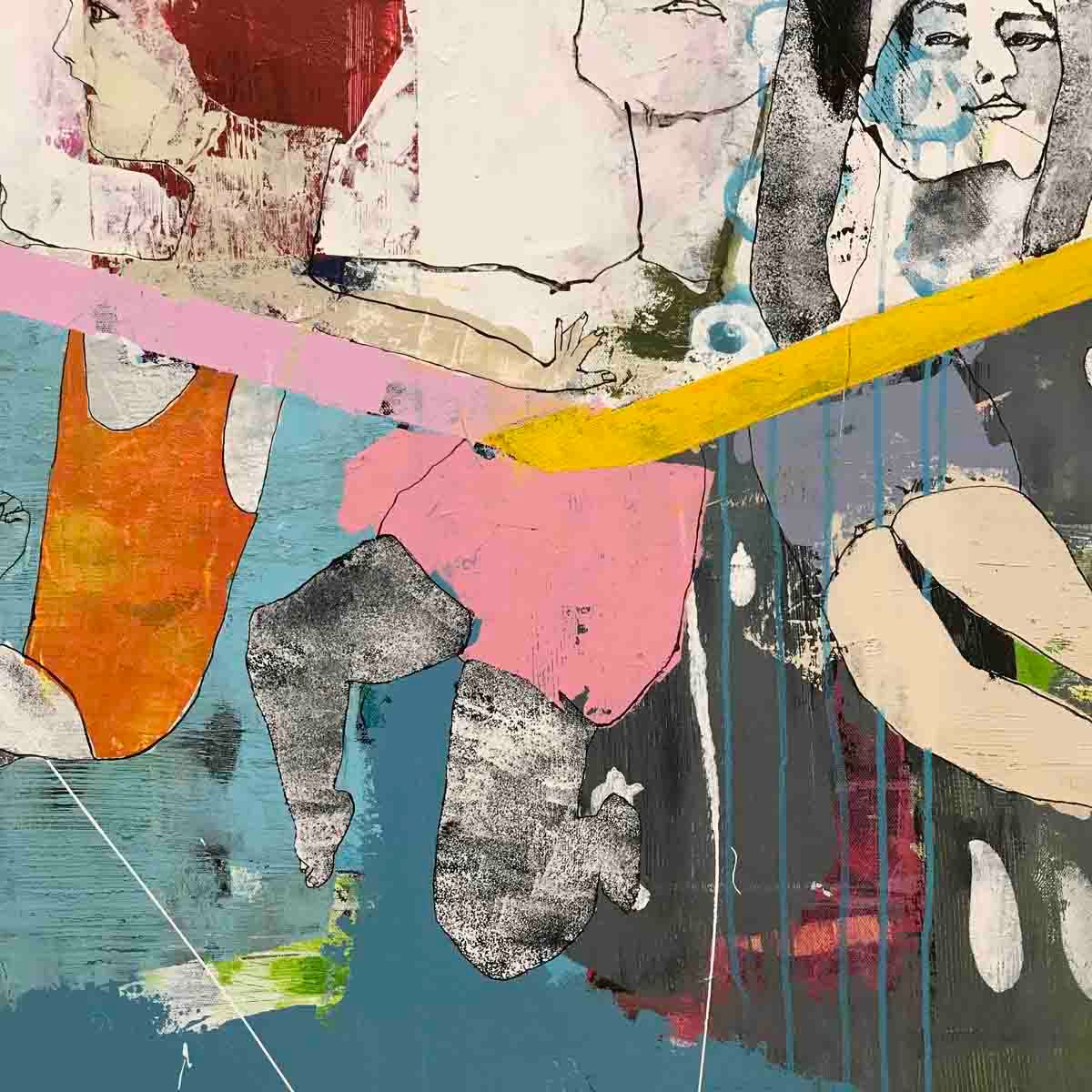Svømmerne, 100x81 maleri