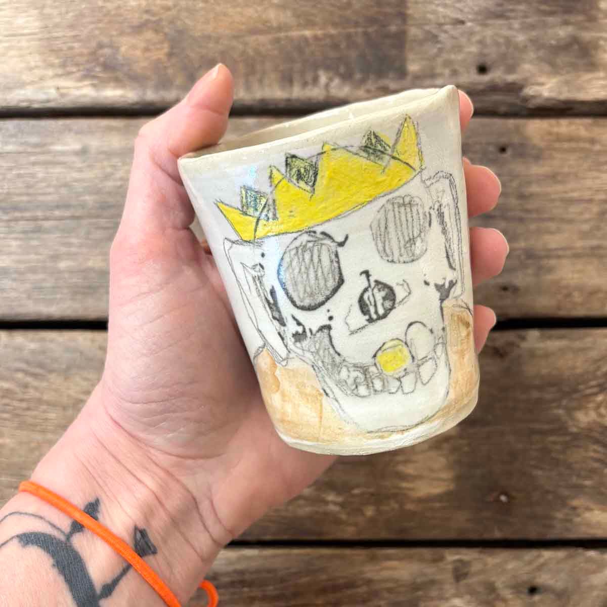 Scull monkeys, krus keramikk 9 cm