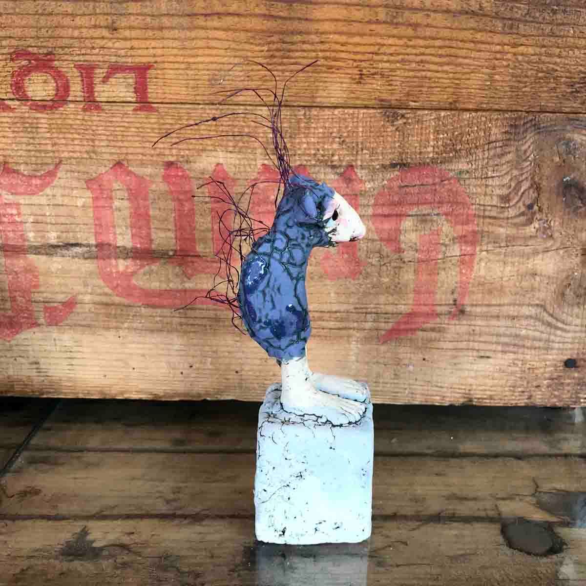 Pinnsvin mini (lilla), skulptur 11-13 cm