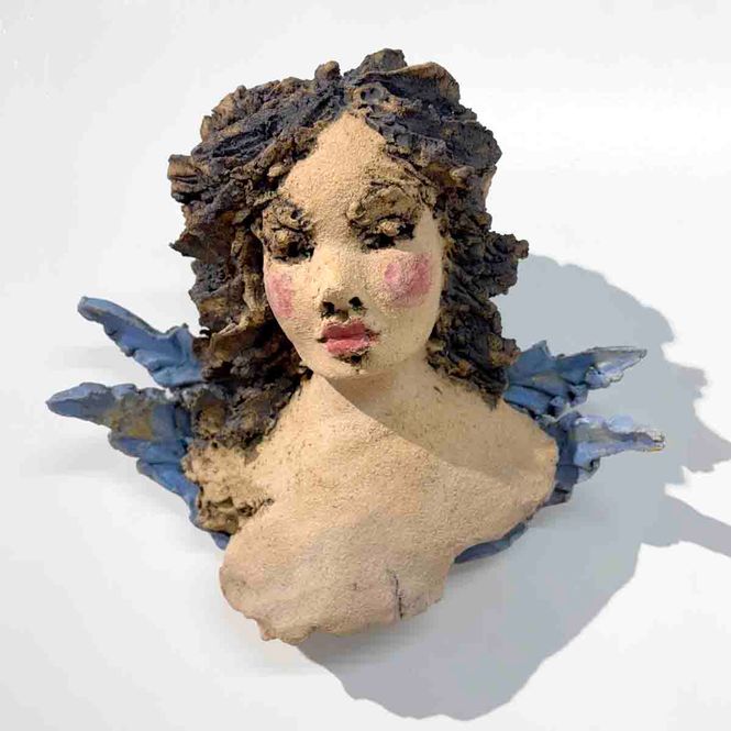 Hovedbilde Josefine, 24 x25 cm, skulptur til vegg