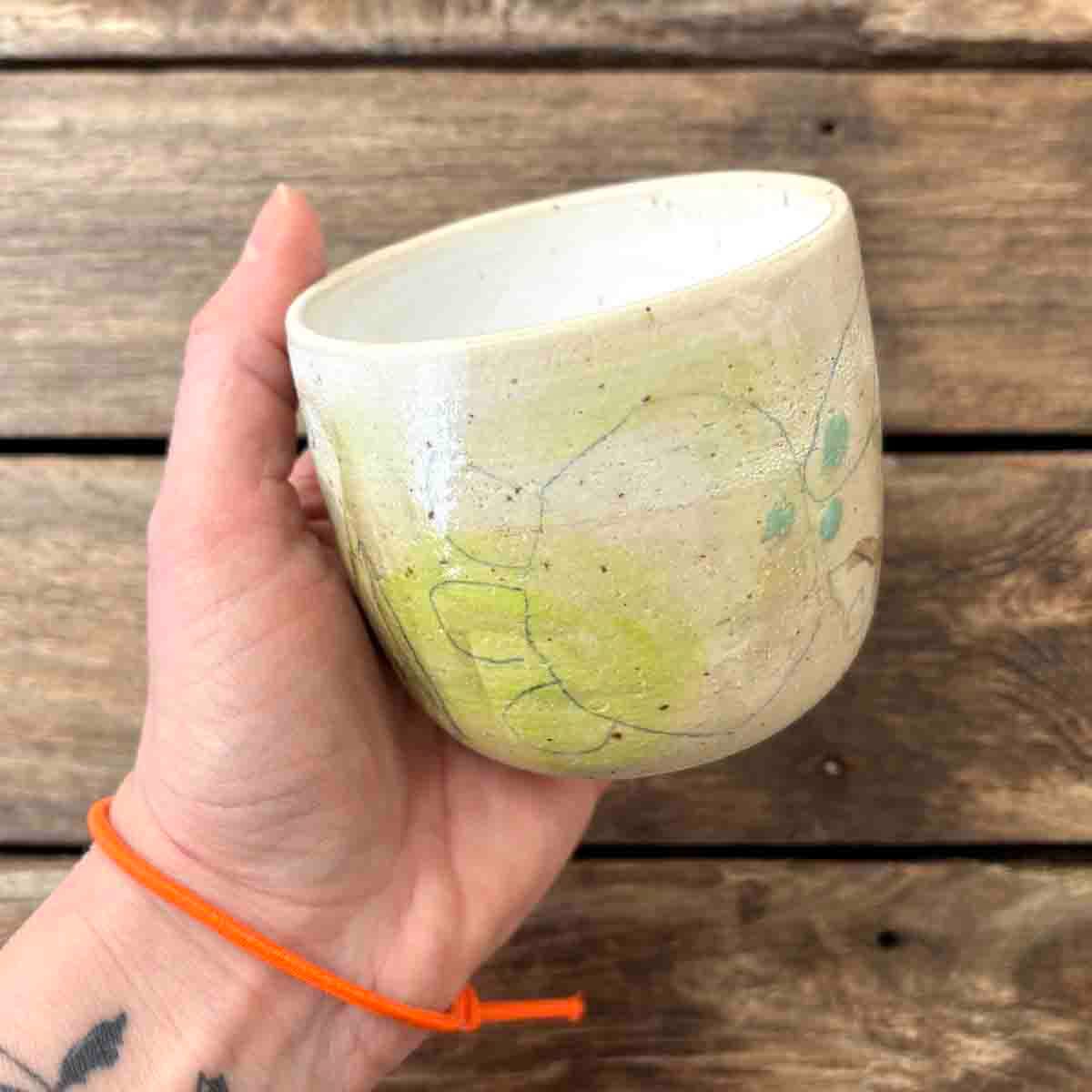 Malerisk krus, keramikk 8.5 cm (S02)