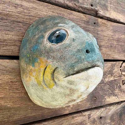 Fisk, skulptur vegg (F-2001)