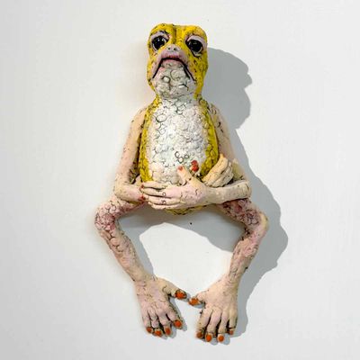Hope frog, skulptur vegg 29 cm