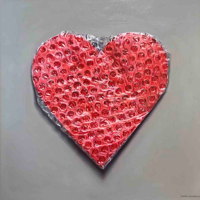Hovedbilde Försiktighetsåtgård, 75x75 cm maleri