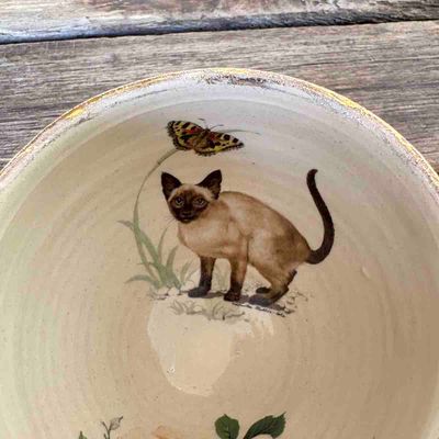 Katter & insekter, kopp keramikk ca 7 h cm (14)