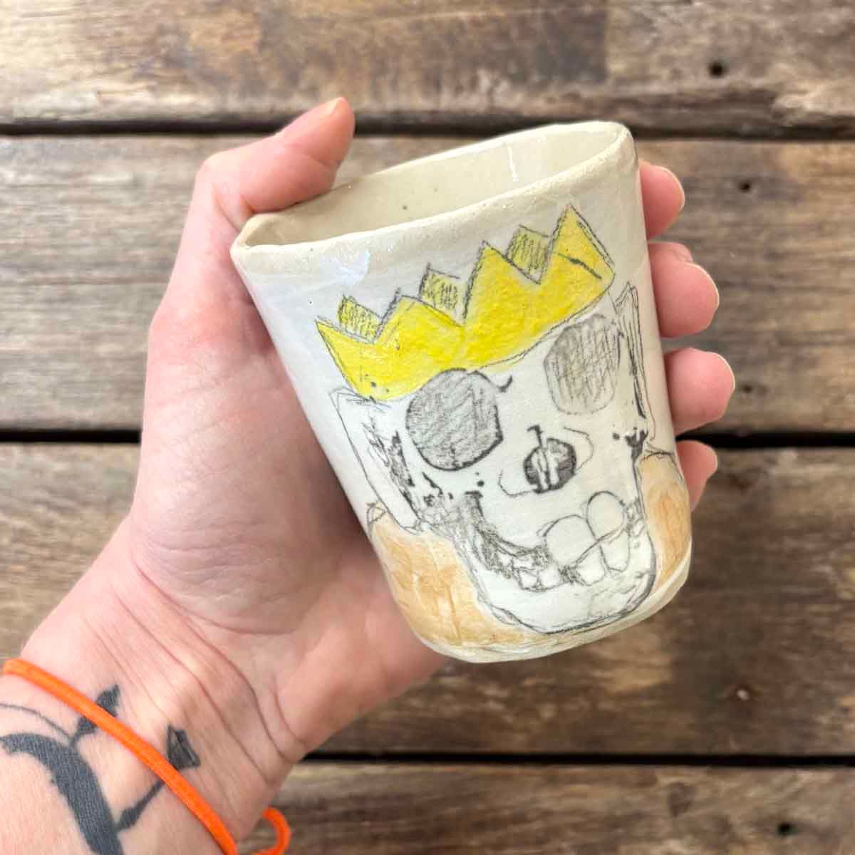 Scull monkeys, krus keramikk 9 cm