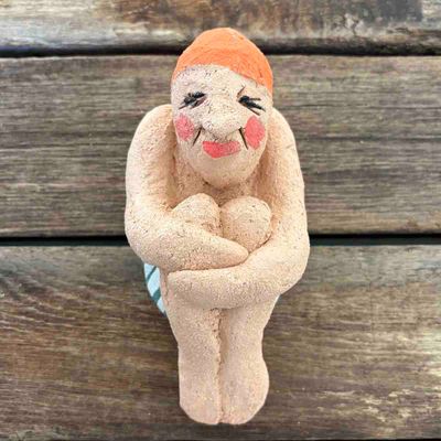 Badebombe Jan, skulptur vegg ca 16x8 cm