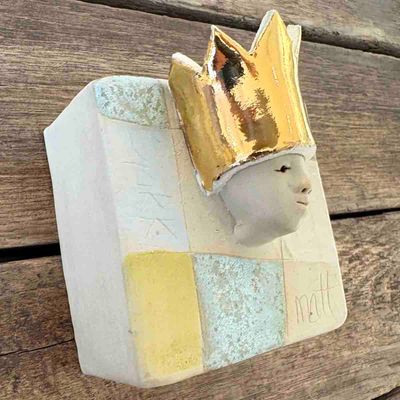 Kunstkloss, skulptur vegg ca 9x9 (M-630)