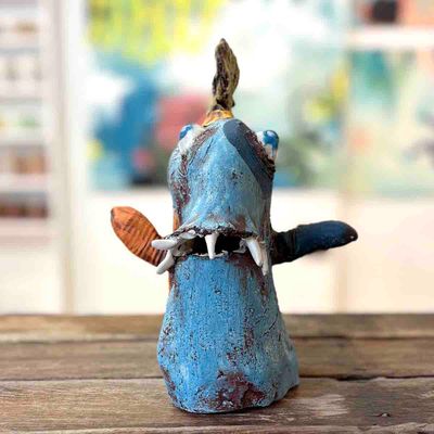 Blue fish, 23h cm skulptur