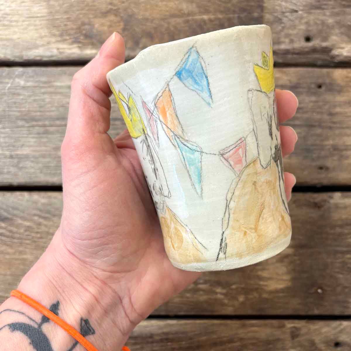 Scull kings, krus keramikk 10.5 cm