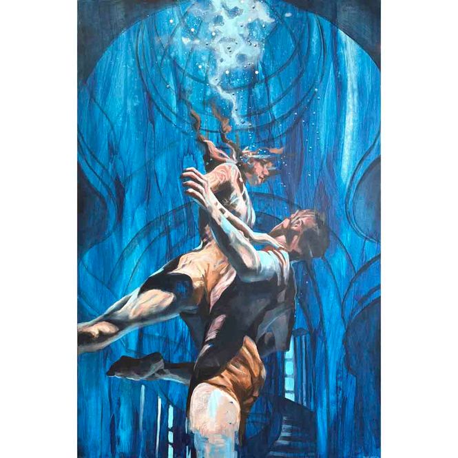 Hovedbilde Deep in the colours of the sea, 150x100 maleri