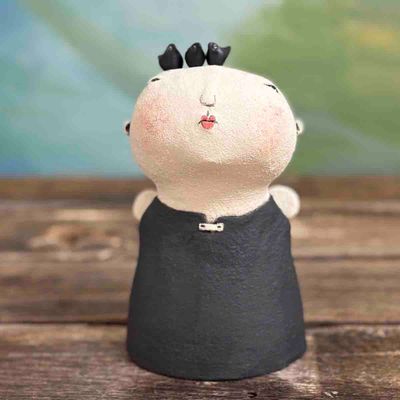 Lykkefnugg, skulptur ca 16 cm (13)