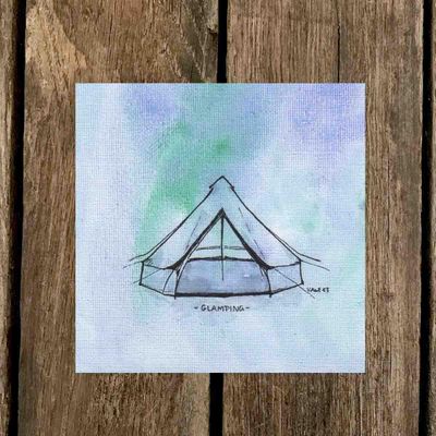 Glamping, 12x12 original 