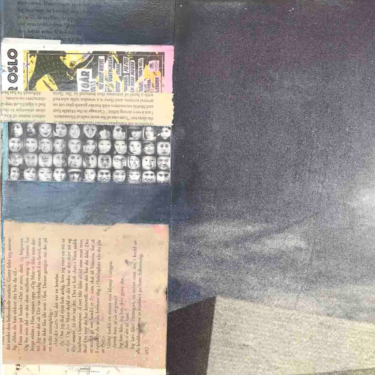 Trygg grunn, 115x90 collage / maleri