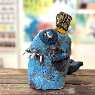 Blue fish, 23h cm skulptur