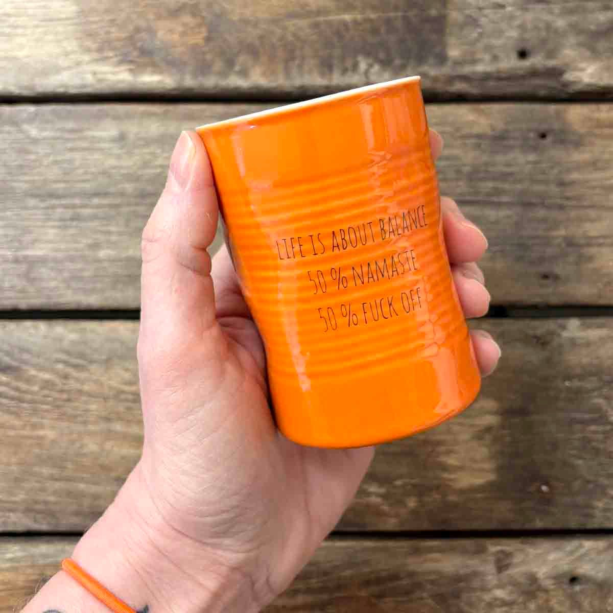 Balance, krus porselen 10 cm (or)