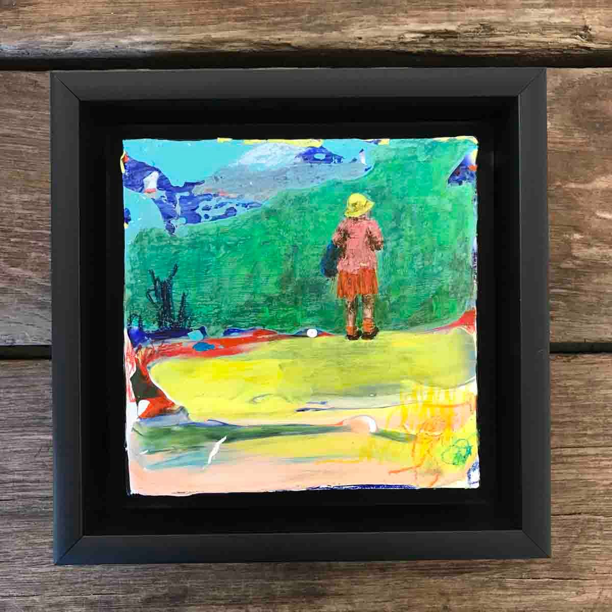 Norway, 10x10 cm maleri